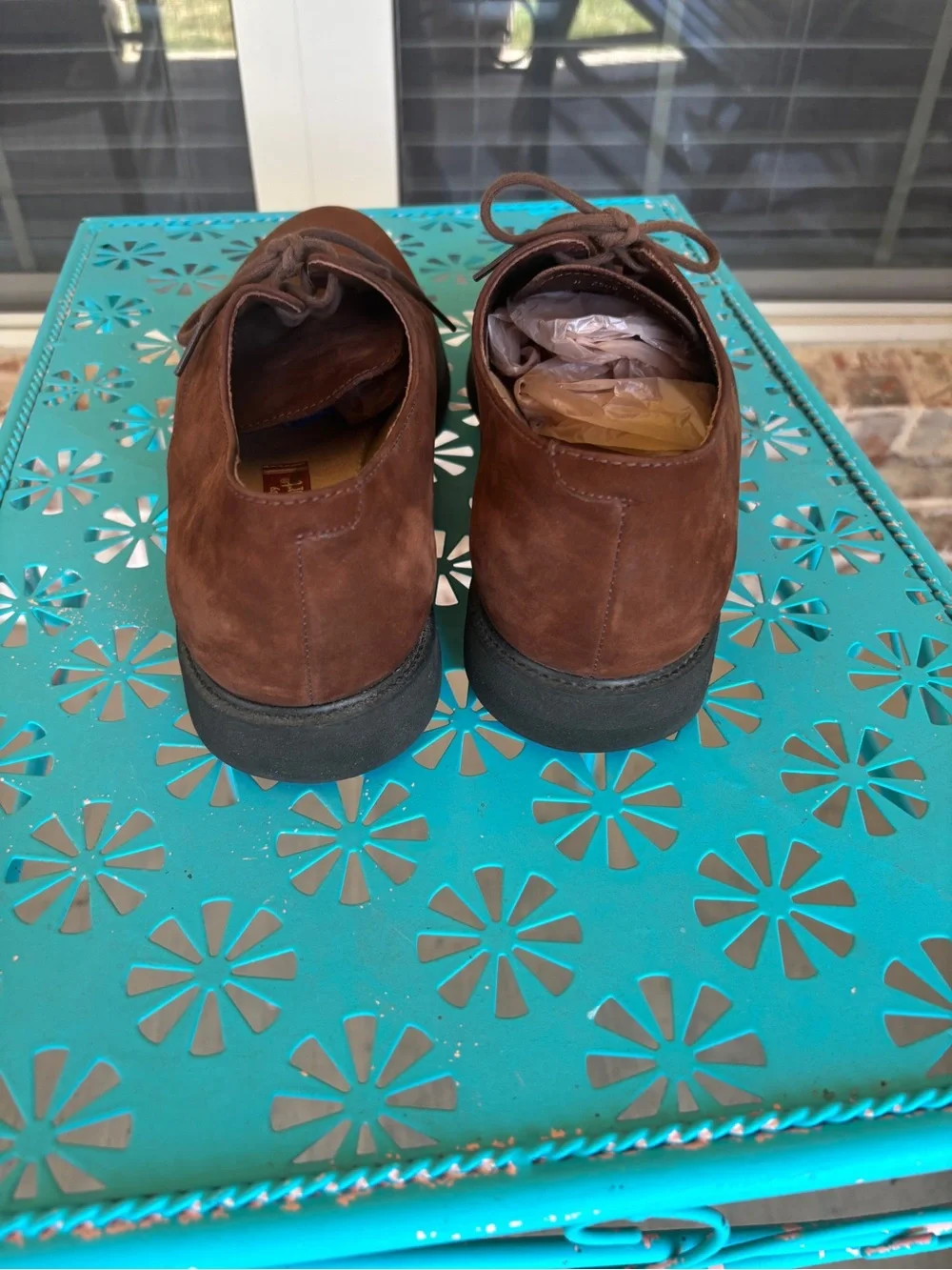 Rockport Men's Brown Suede Lace-Up Oxfords with Vibram Heels